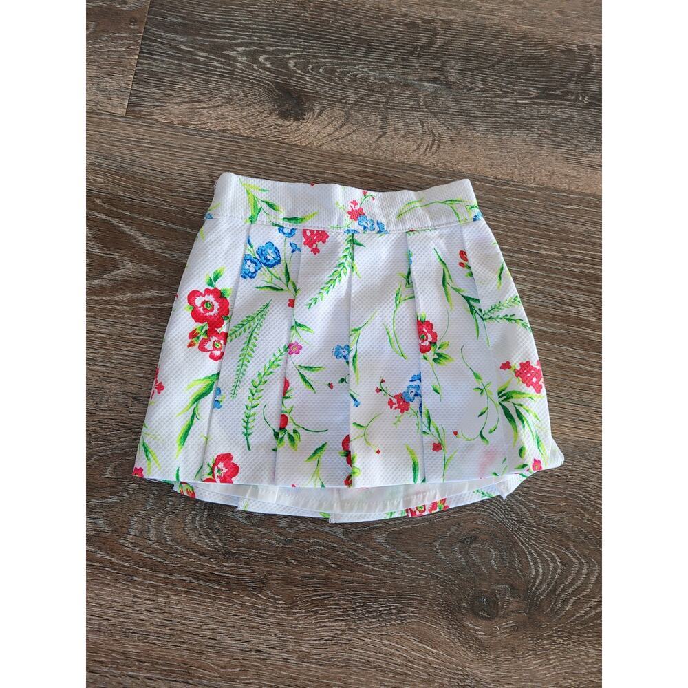 Janie and Jack Baby Girl Pleated Floral Skirt NEW 3-6 months Lined Spring #8